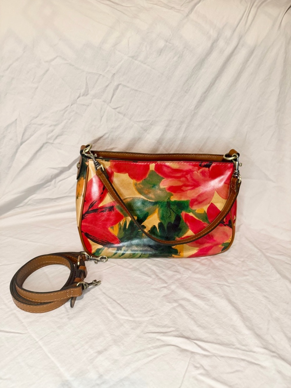 Patricia Nash Ikaria Leather Shoulder
Bag with Crossbody Strap